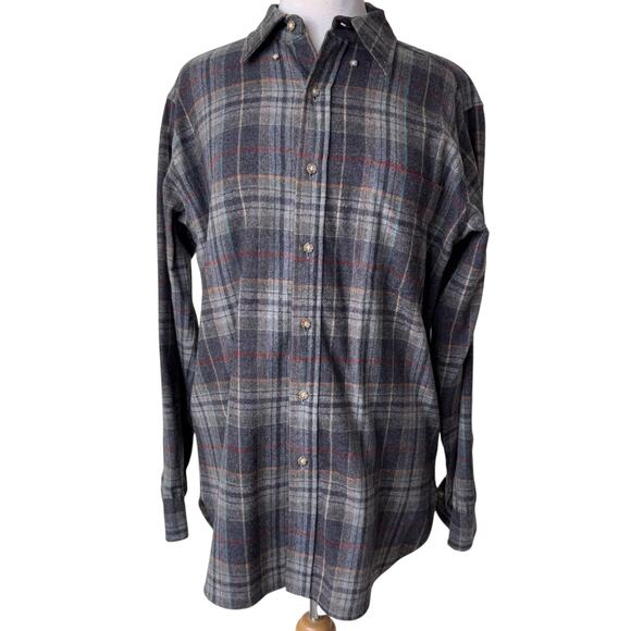 PENDLETON Vintage Virgin Wool Plain Button Up Medium - Picture 8 of 8